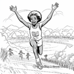 Triumphant Track and Field Olympics Coloring Pages 1