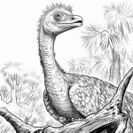 Troodon in the Cretaceous Period Coloring Pages 2