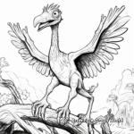 Troodon with its Prey: Action Packed Coloring Pages 1