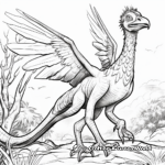 Troodon with its Prey: Action Packed Coloring Pages 3