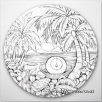 Tropical Coconut Coloring Sheets 3
