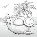 Tropical Coconut Coloring Sheets 4