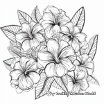 Tropical Exotic Flower Designs Coloring Pages 1