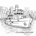Tugboat at the Harbor Coloring Pages 4