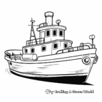 Tugboat At Work Coloring Pages 2