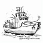 Tugboat At Work Coloring Pages 3