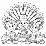 Turkey Feast Coloring Pages 1