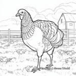 Turkey in the Farm Coloring Pages 2
