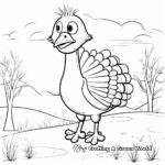 Turkey in Winter Snow Coloring Pages 2