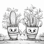 Twin Spined Cactus Rainforest Plant Coloring Pages 3
