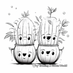Twin Spined Cactus Rainforest Plant Coloring Pages 4