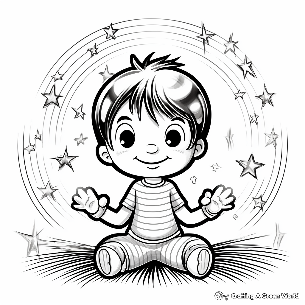 Twinkling Christmas Light Coloring Pages 1