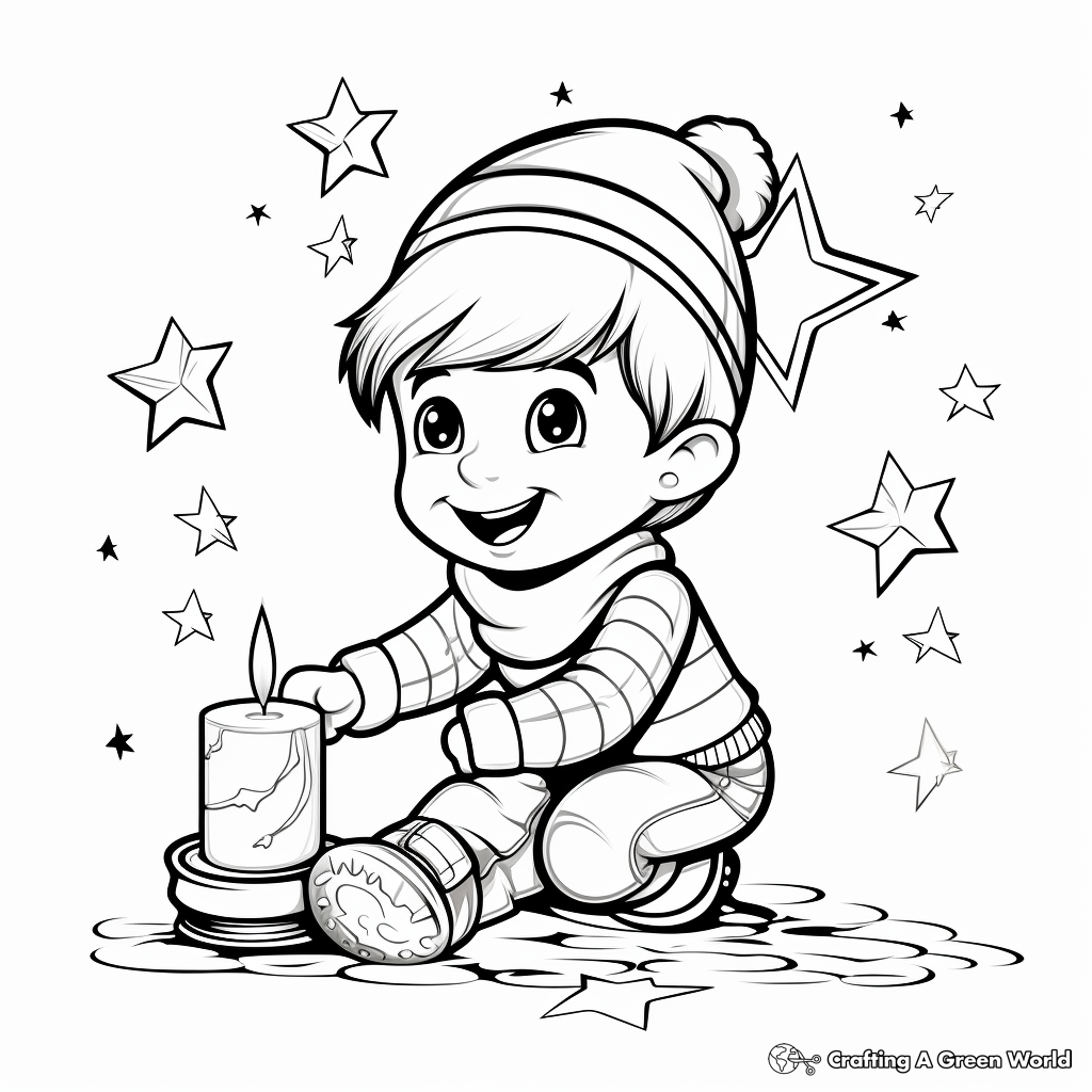 Twinkling Christmas Light Coloring Pages 3