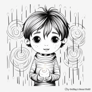 Twinkling Christmas Light Coloring Pages 4