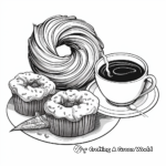 Twisting and Turning Cruller Donut Coloring Pages 3