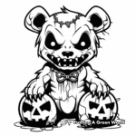 Undead Skeleton Bear Coloring Pages 2