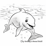 Under-the-Sea Baby Dolphin Coloring Pages 1