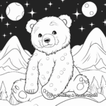 Under the Starry Night with Mama Bear Coloring Pages 2