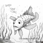 Underwater Bristlenose Catfish Coloring Pages 3