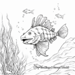 Underwater Bristlenose Catfish Coloring Pages 4