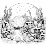 Underwater Clam Garden Coloring Pages 3