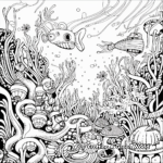 Underwater Ocean Swirl Coloring Pages 1