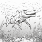 Underwater Scene Ceratosaurus Coloring Pages 3