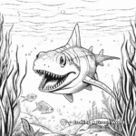 Underwater Scene Ceratosaurus Coloring Pages 4