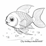 Underwater Scene with Diverse Rainbow Fish Coloring Pages 3