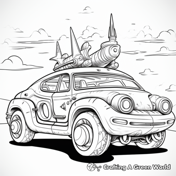 Unicorn Car Coloring Pages - Free & Printable!