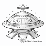 Unidentified Flying Object: Classic Alien Spaceship Coloring Pages 1