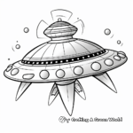 Unidentified Flying Object: Classic Alien Spaceship Coloring Pages 2