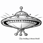 Unidentified Flying Object: Classic Alien Spaceship Coloring Pages 3