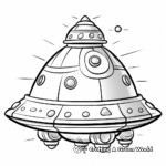 Unidentified Flying Object: Classic Alien Spaceship Coloring Pages 4