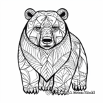 Unique Abstract Bear Coloring Pages for Artists 2