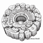 Unique Bismuth Geode Coloring Pages 1