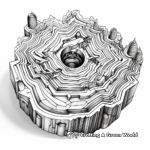 Unique Bismuth Geode Coloring Pages 2