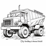 Unique Monster Dump Truck Coloring Pages 1