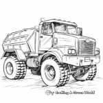 Unique Monster Dump Truck Coloring Pages 3