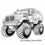 Unique Monster Dump Truck Coloring Pages 4