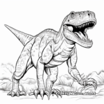 Unique Pop Art Allosaurus Coloring Pages 4