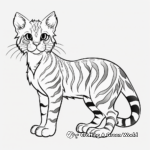 Unique Spotted Bengal Cat Coloring Pages 1
