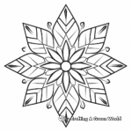 Uniquely Designed Snowflake Coloring Pages 3