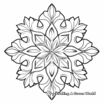 Uniquely Designed Snowflake Coloring Pages 4