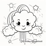 Uplifting Rainbow and Clouds Get Well Soon Coloring Pages 3