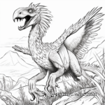 Utahraptor and Prey Dynamic Scene Coloring Pages 4
