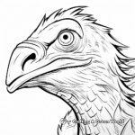 Páginas para colorear de cerca de la cabeza del Utahraptor 4