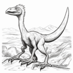 Utahraptor in Action: Hunting Coloring Pages 2