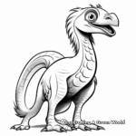 Utahraptor with Different Dinosaurs Coloring Pages 1