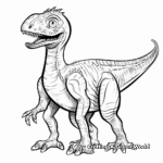 Utahraptor con Diferentes Dinosaurios para Colorear 2